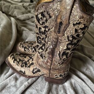 Corral Tan Leather Cowboy Boots